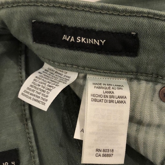 Lucky Brand Ava Skinny Jeans (army green) - Picture 3 of 4
